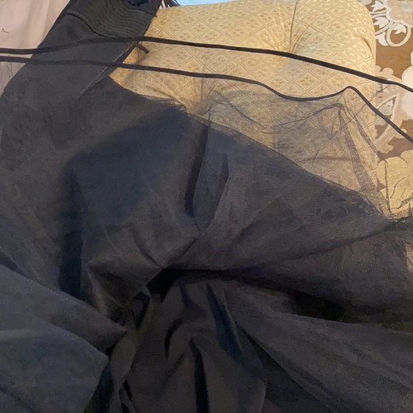 BCBG Corset Top, Tulle Gown, Navy Blue - Picture 10 of 10